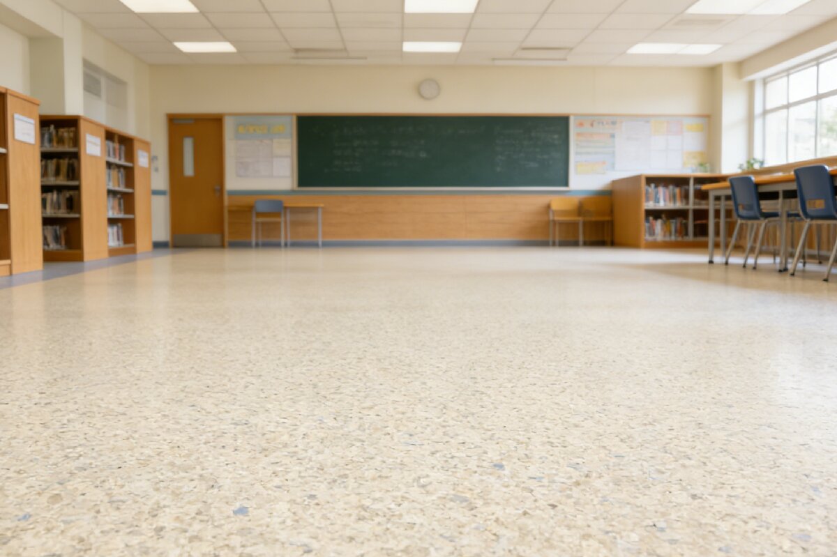Dajulong Homogeneous Flooring Application in Schools