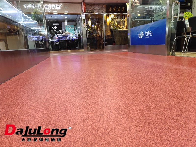 Red Homogeneous Flooring Retail Store Case Study
