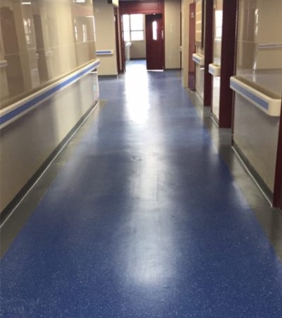 Daju Long Homogeneous Flooring Hospital Corridor Installation Case
